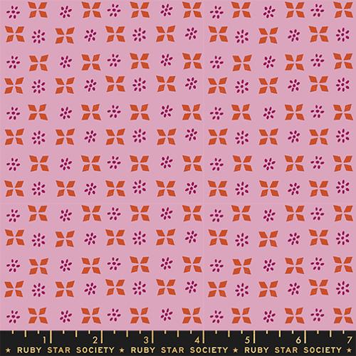 Geometric Floral in Peony - Sugar Maple