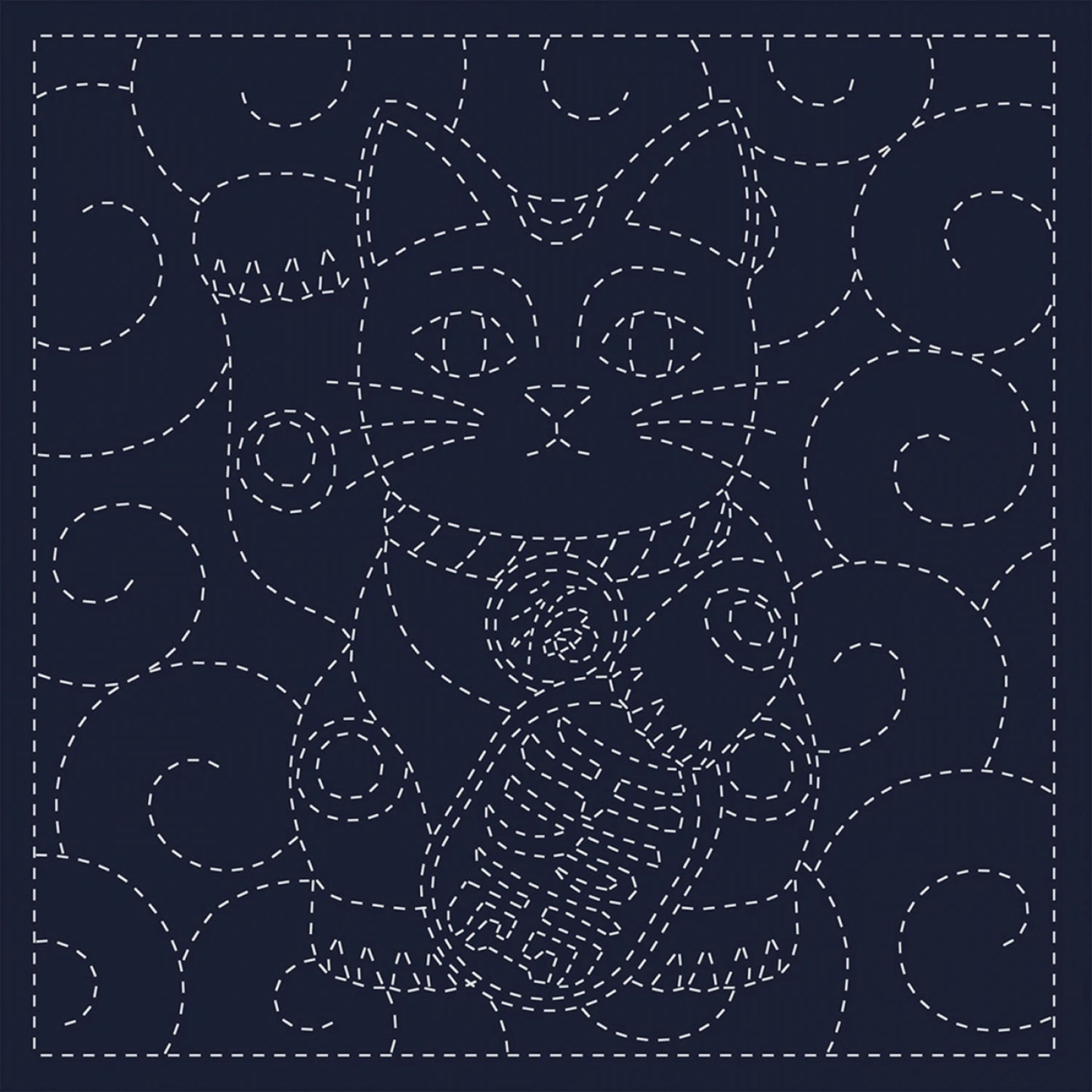 Sashiko Sampler Maneki-Neko