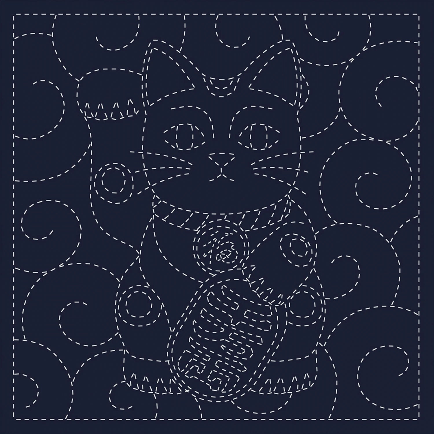 Sashiko Sampler Maneki-Neko
