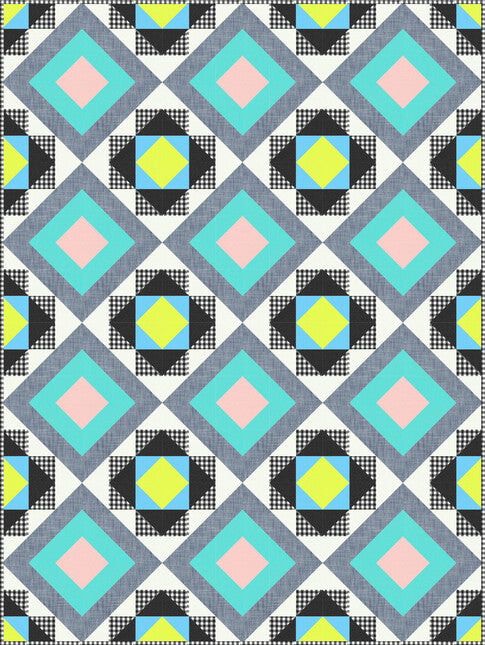 Kona Sheen Disco Quilt Kit - Our Version