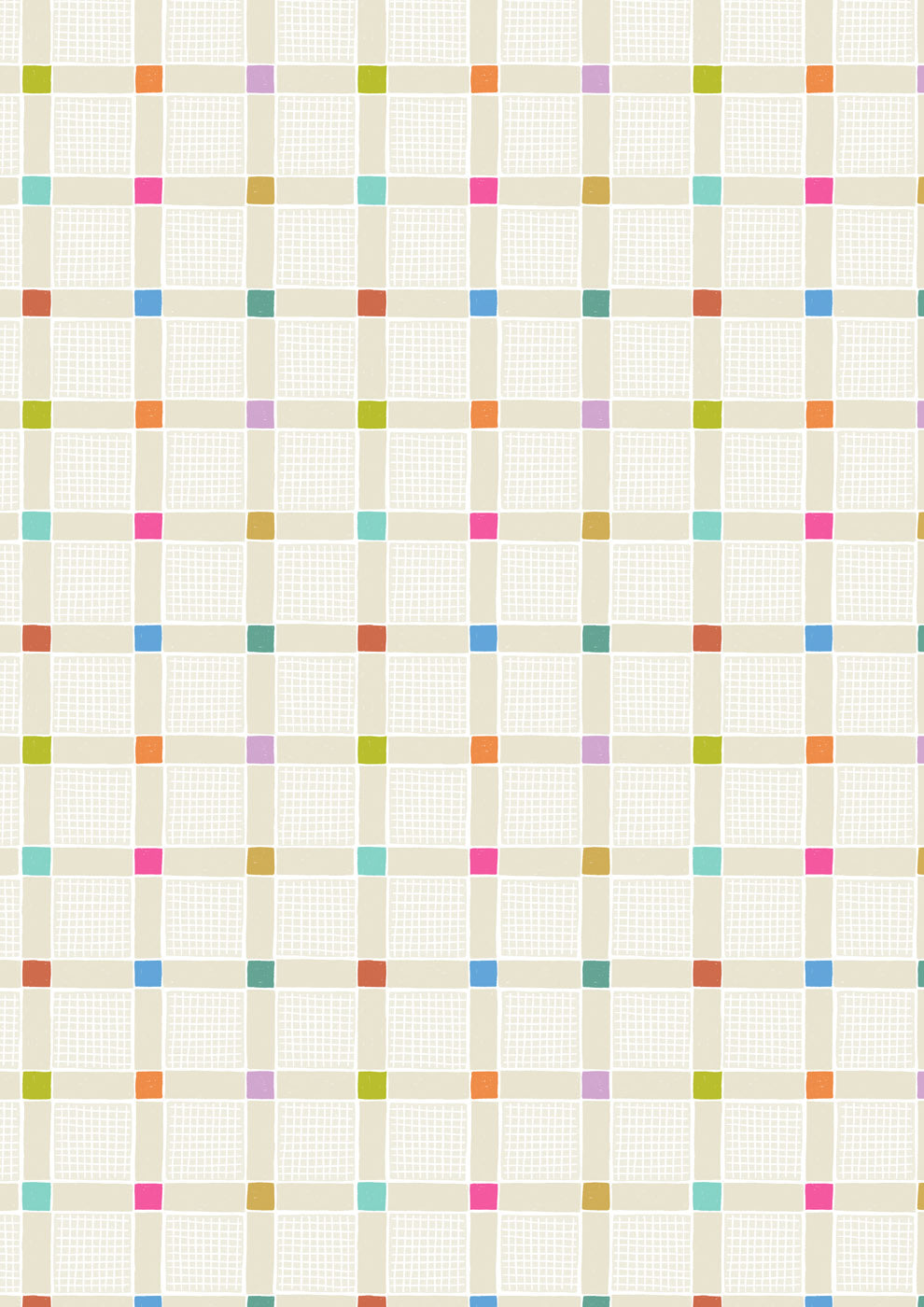 Lovely Check Cream - Patchwork Joy