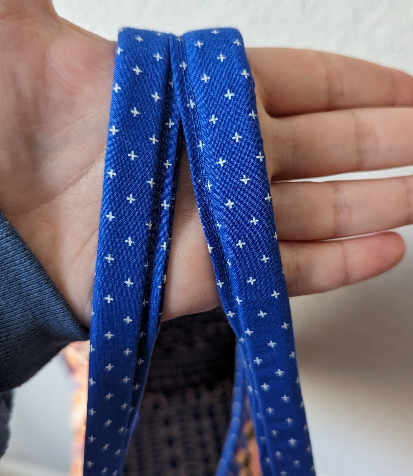 All the Things Tote Bag-Blue Granny Square