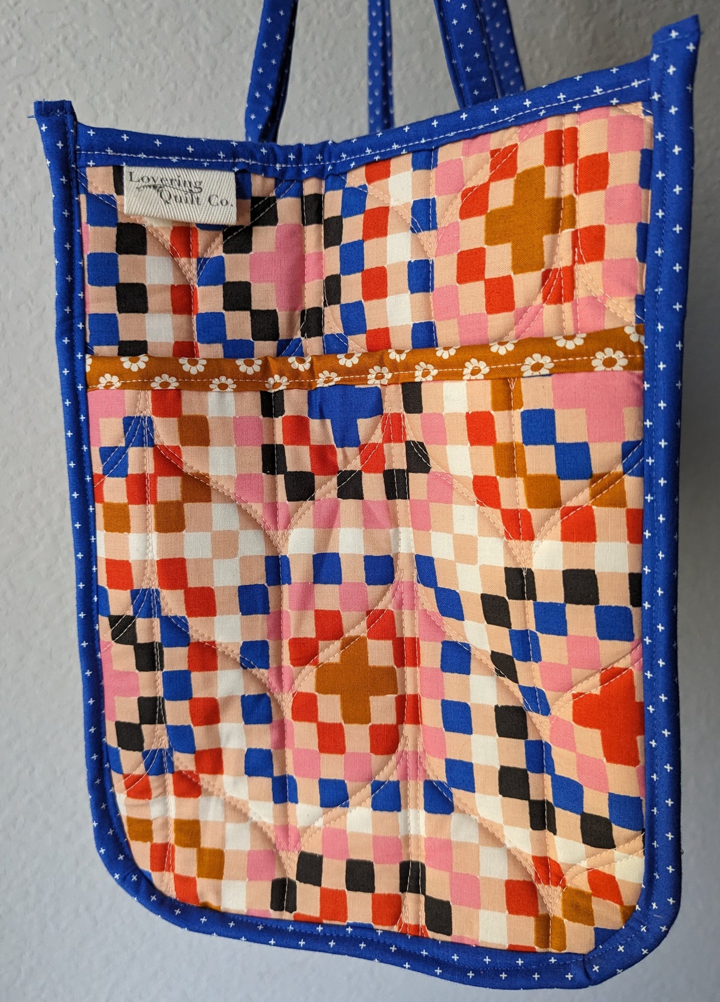 All the Things Tote Bag-Blue Granny Square