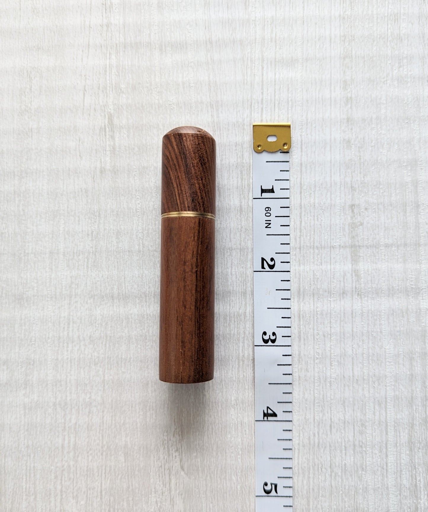 Wood sewing needle travel case