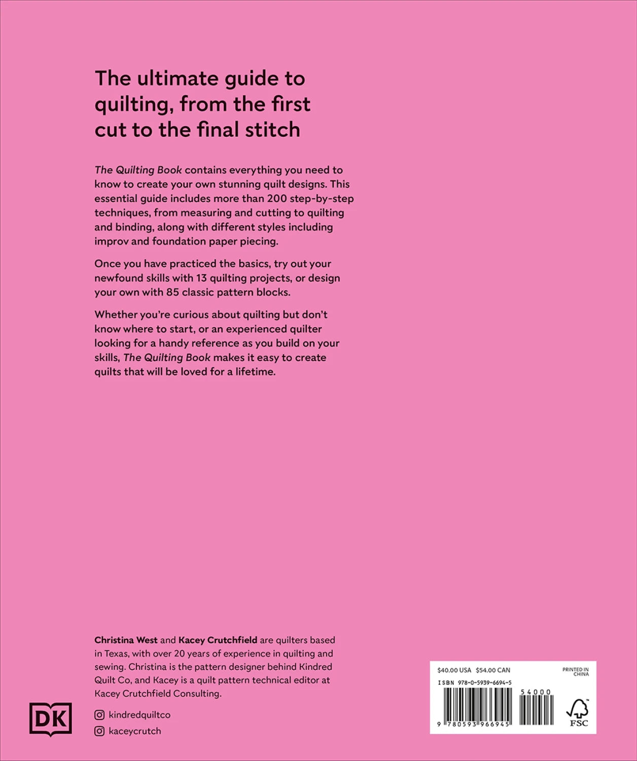 PREORDER- The Quilting Book
