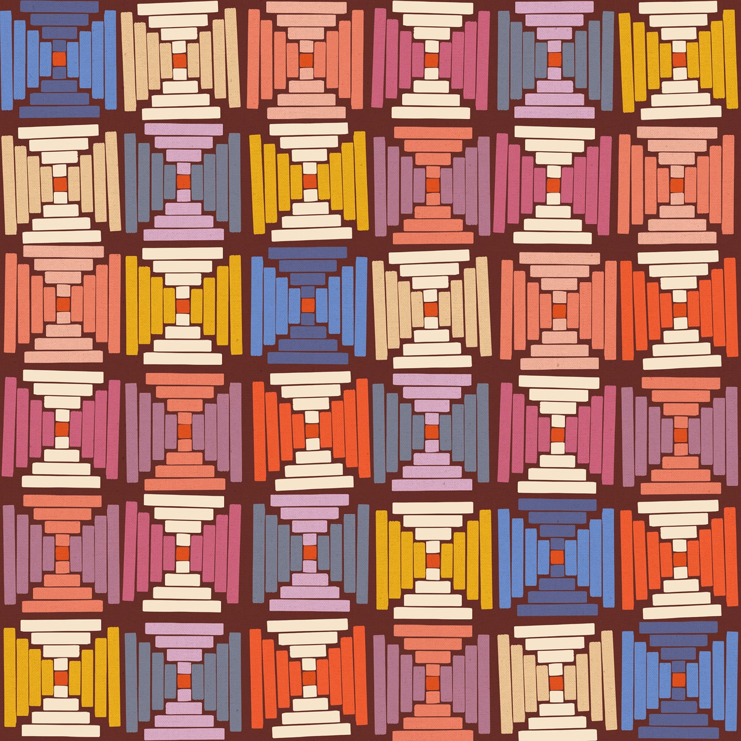 PREORDER Courthouse Steps Cranberry - Persimmon CANVAS