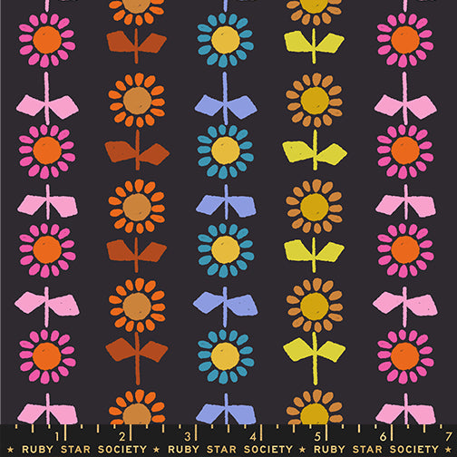 PREORDER - Daisy Stripe Black - Catnap CANVAS