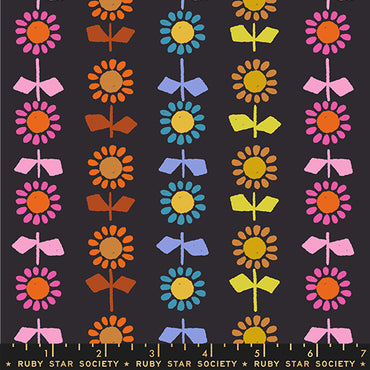 PREORDER - Daisy Stripe Black - Catnap CANVAS