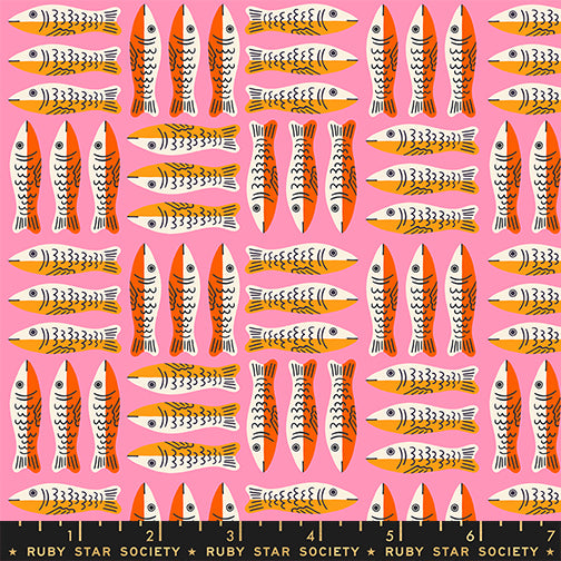Little Sardines in Lucky Pink - 1800 Calico