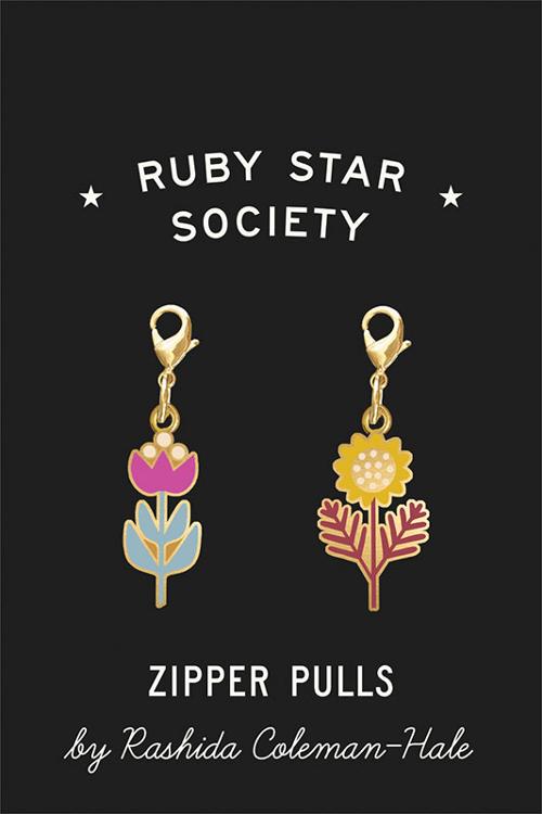 Rashida Coleman Flower Zipper Pulls