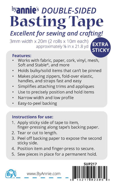 ByAnnieBasting Tape - 1/8" 2pk