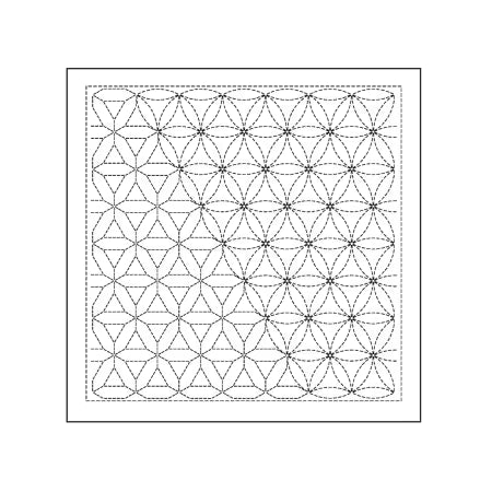 Sashiko Sampler Nagomi Hanaguruma White