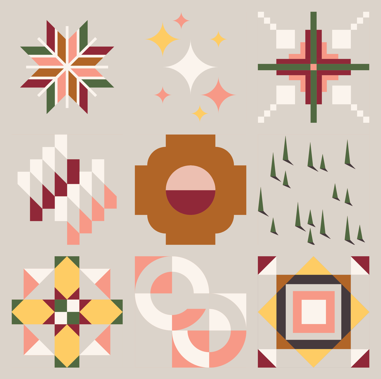Solstice Sampler 2023 Quilt Kit - Pure Solids