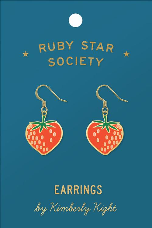 Strawberry Enamel Earrings