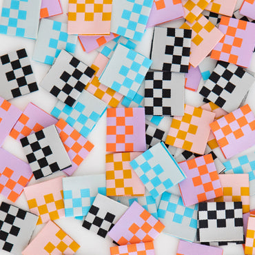 Checkerboard Sarah Hearts Labels