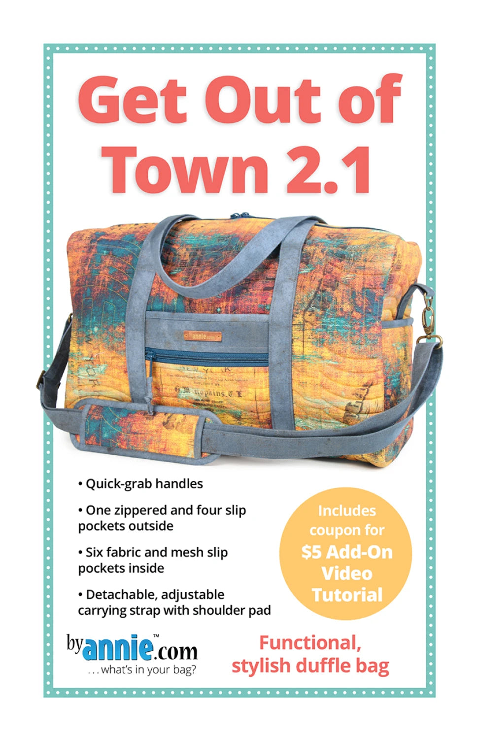 Get out of town Duffle 2.1 Paper Pattern