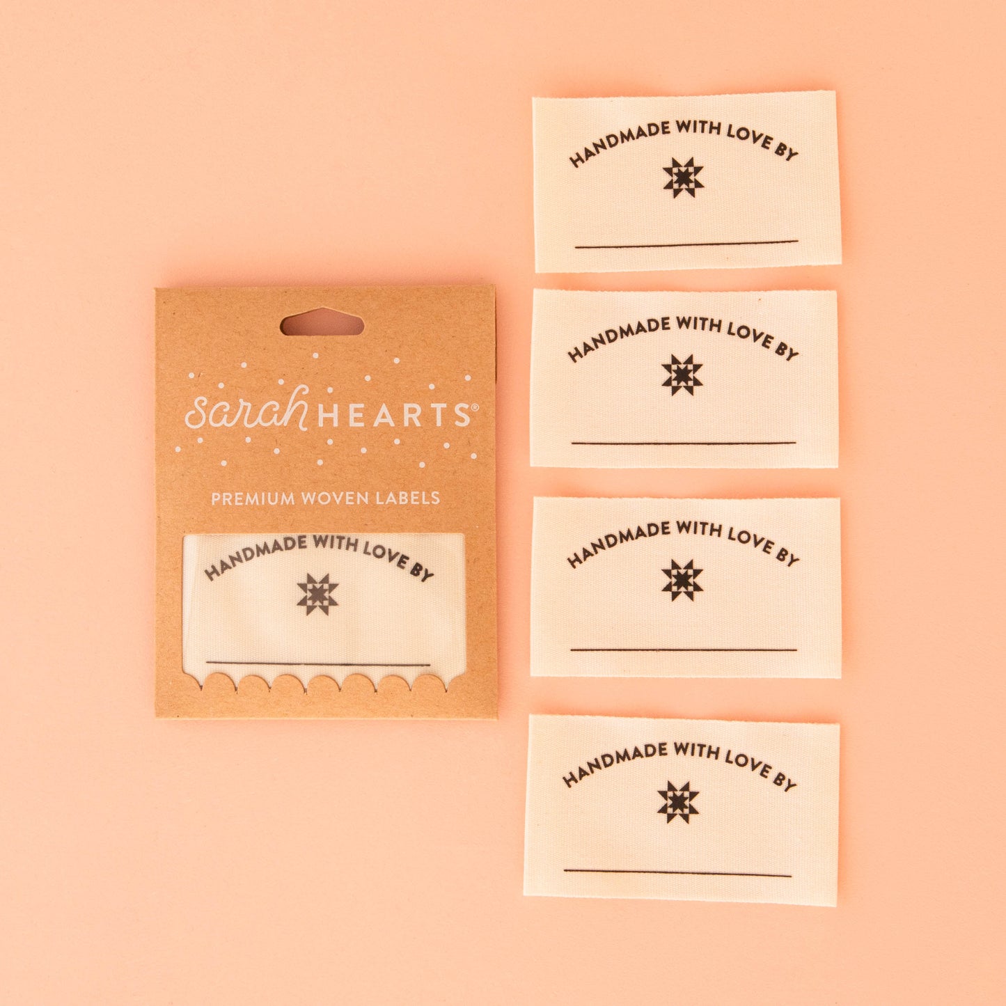 Handmade with Love Write In Sarah Hearts Labels
