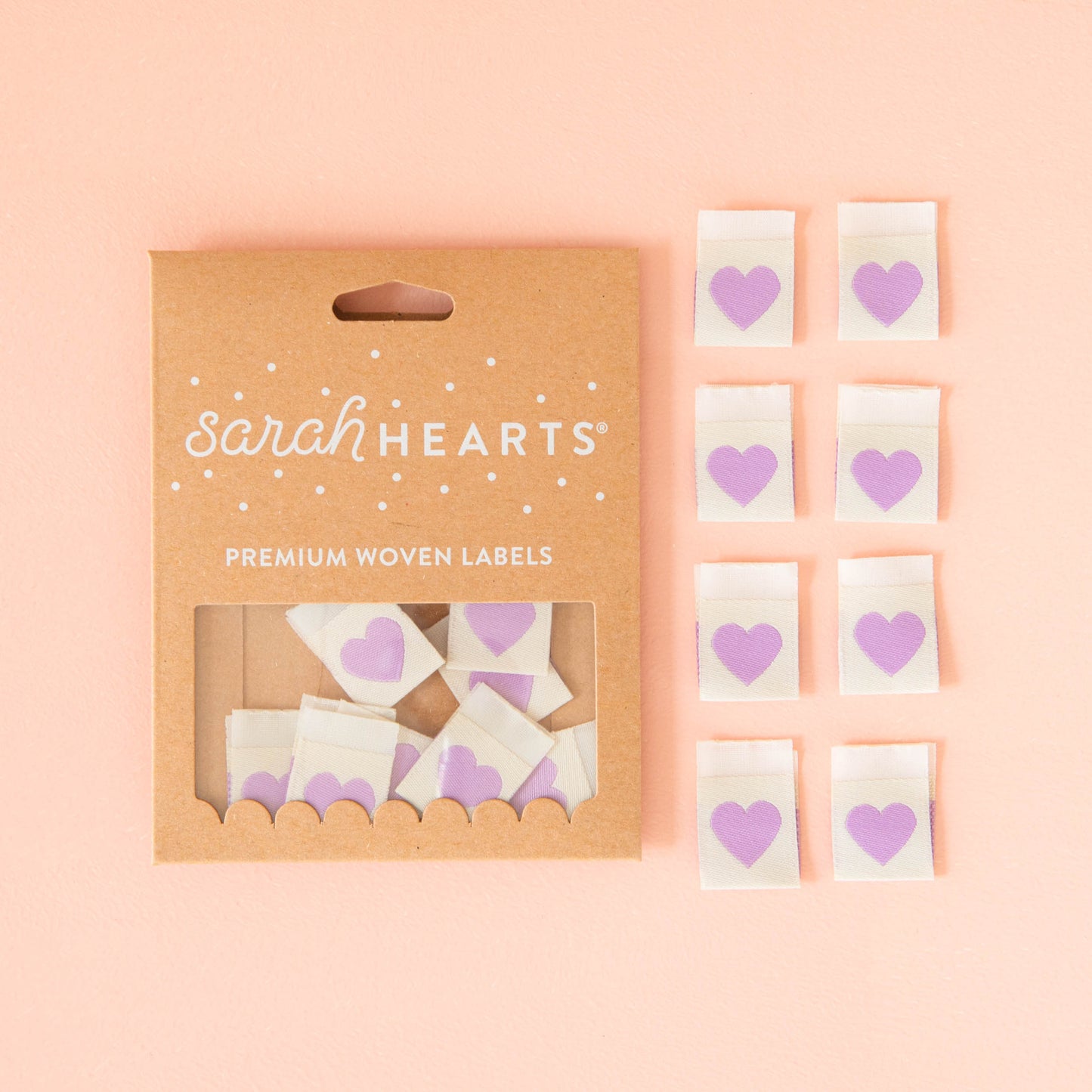Purple Heart Sarah Hearts Labels
