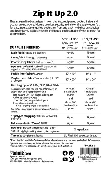 Zip it Up 2.0 Paper Pattern