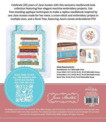 Jane Austen Machine Embroidery Needlework Projects
