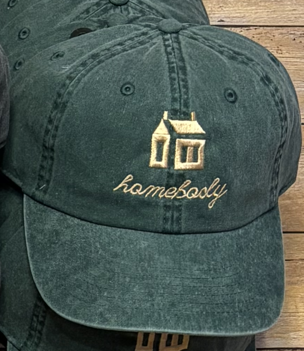 Dark Green Homebody Embroidered Dad hat