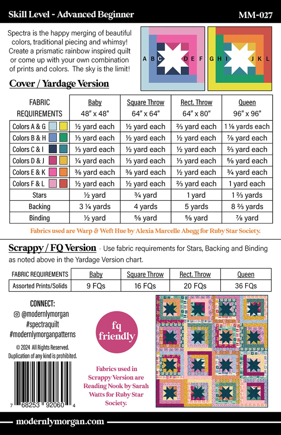 Spectra Paper Pattern