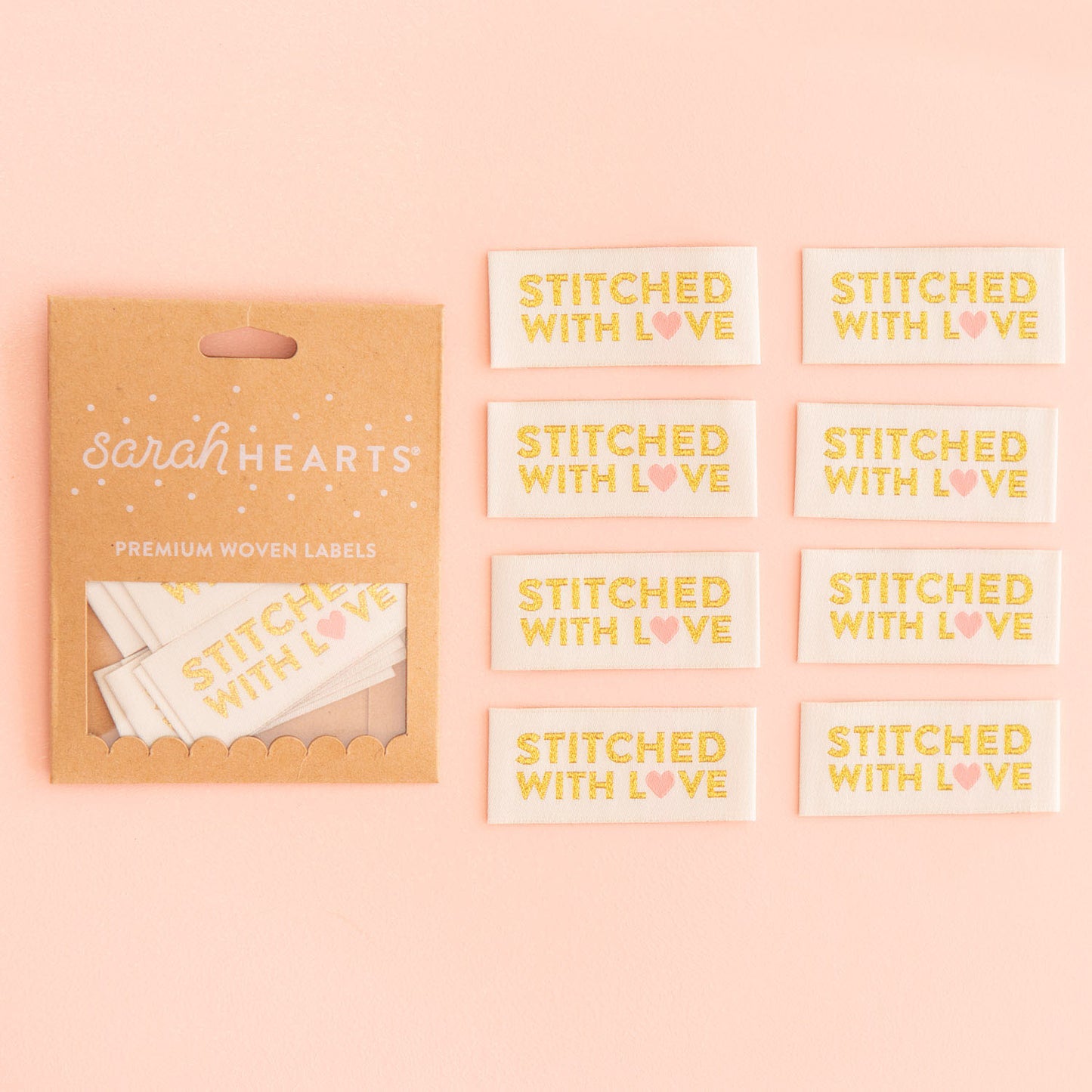 "Stitched with Love" Sarah Hearts Labels