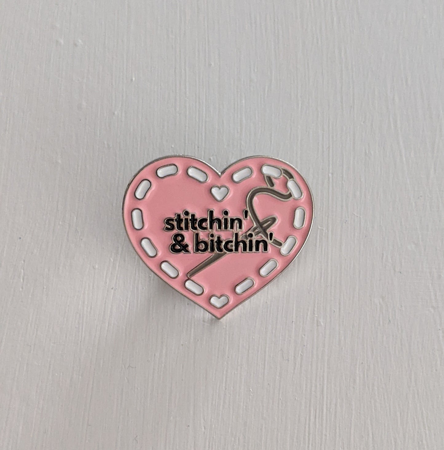 Stitchin' Enamel pin