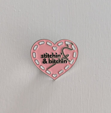 Stitchin' Enamel pin