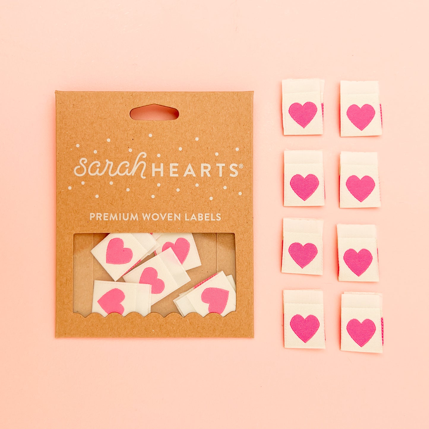 Pink Heart Sarah Hearts Labels