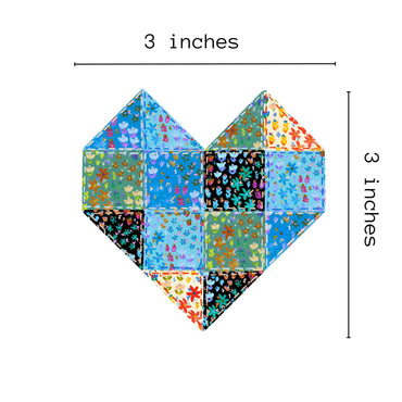 Quilt Heart Vinyl Stickers, Sewing Stickers, Quilt Stickers