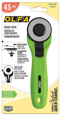 Olfa 45mm Splash Rotary Cutter - Lime Green