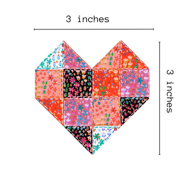 Quilt Heart Vinyl Stickers, Sewing Stickers, Quilt Stickers