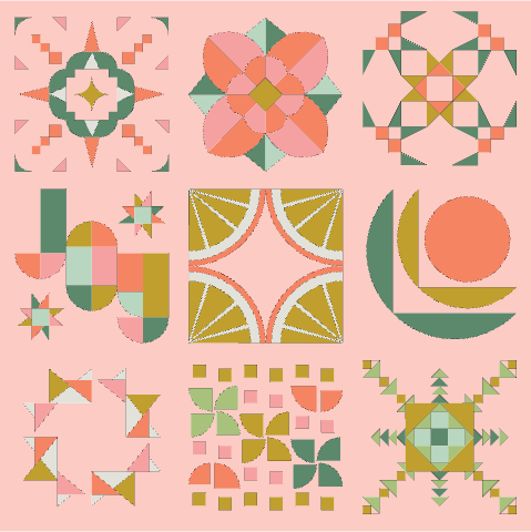 Solstice Sampler 2025 Quilt Kit - Sample Pure Solids