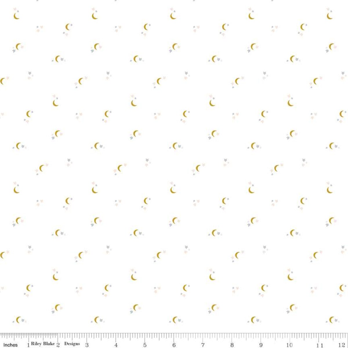 Moons on White - Seasonal Basics Riley Blake