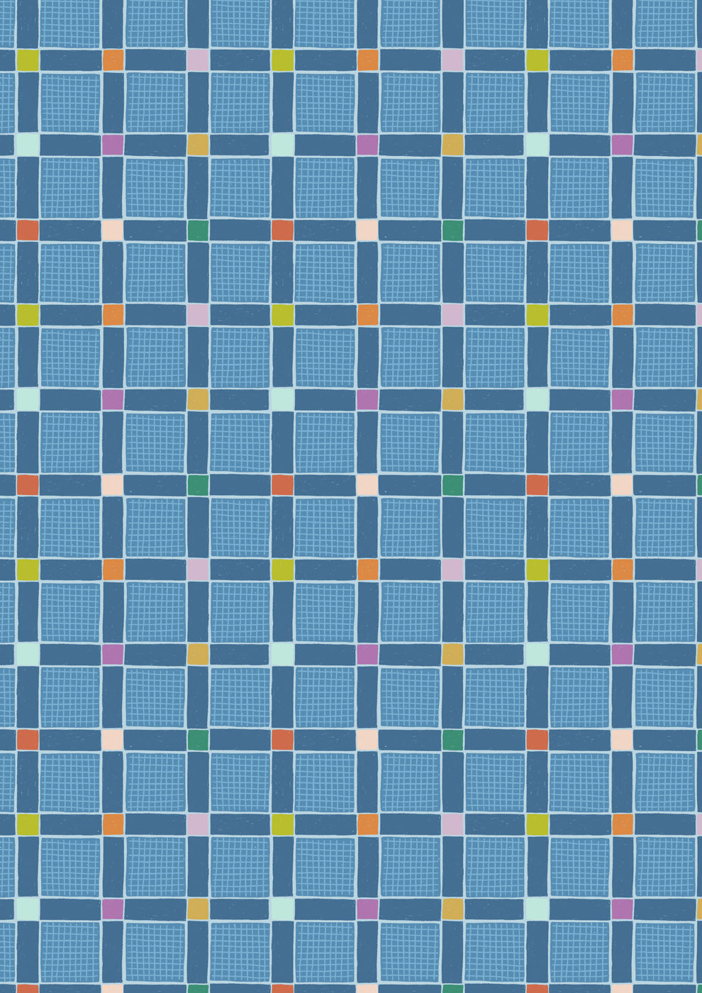 Lovely Check Blue - Patchwork Joy