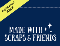 Midnight Garden Bee Sew-in Woven Centerfold label