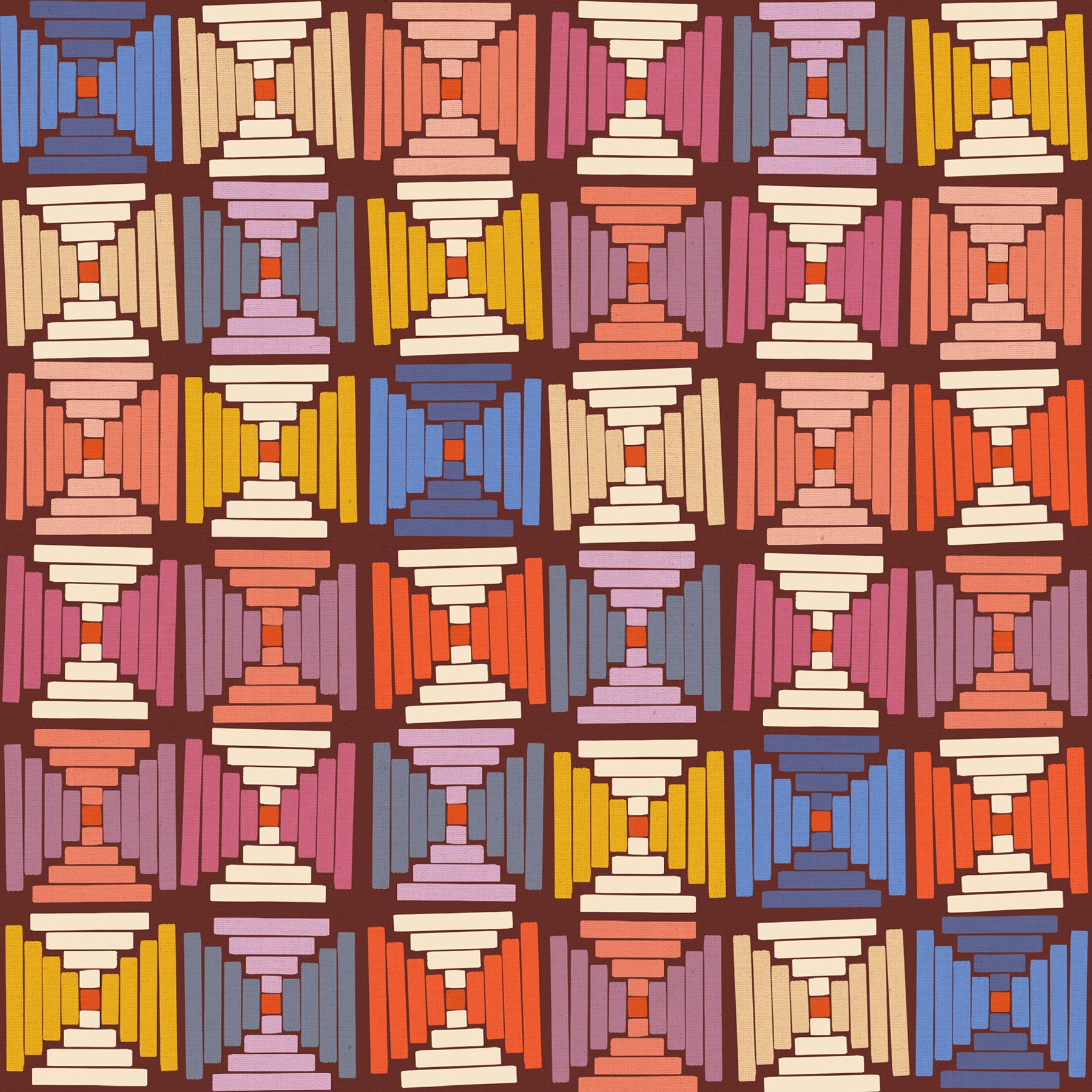 PREORDER Courthouse Steps Cranberry - Persimmon CANVAS
