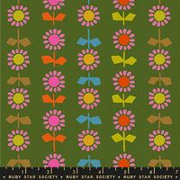 PREORDER - Daisy Stripe Green - Catnap CANVAS