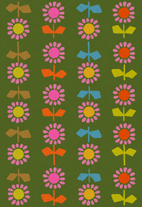 PREORDER - Daisy Stripe Green - Catnap CANVAS