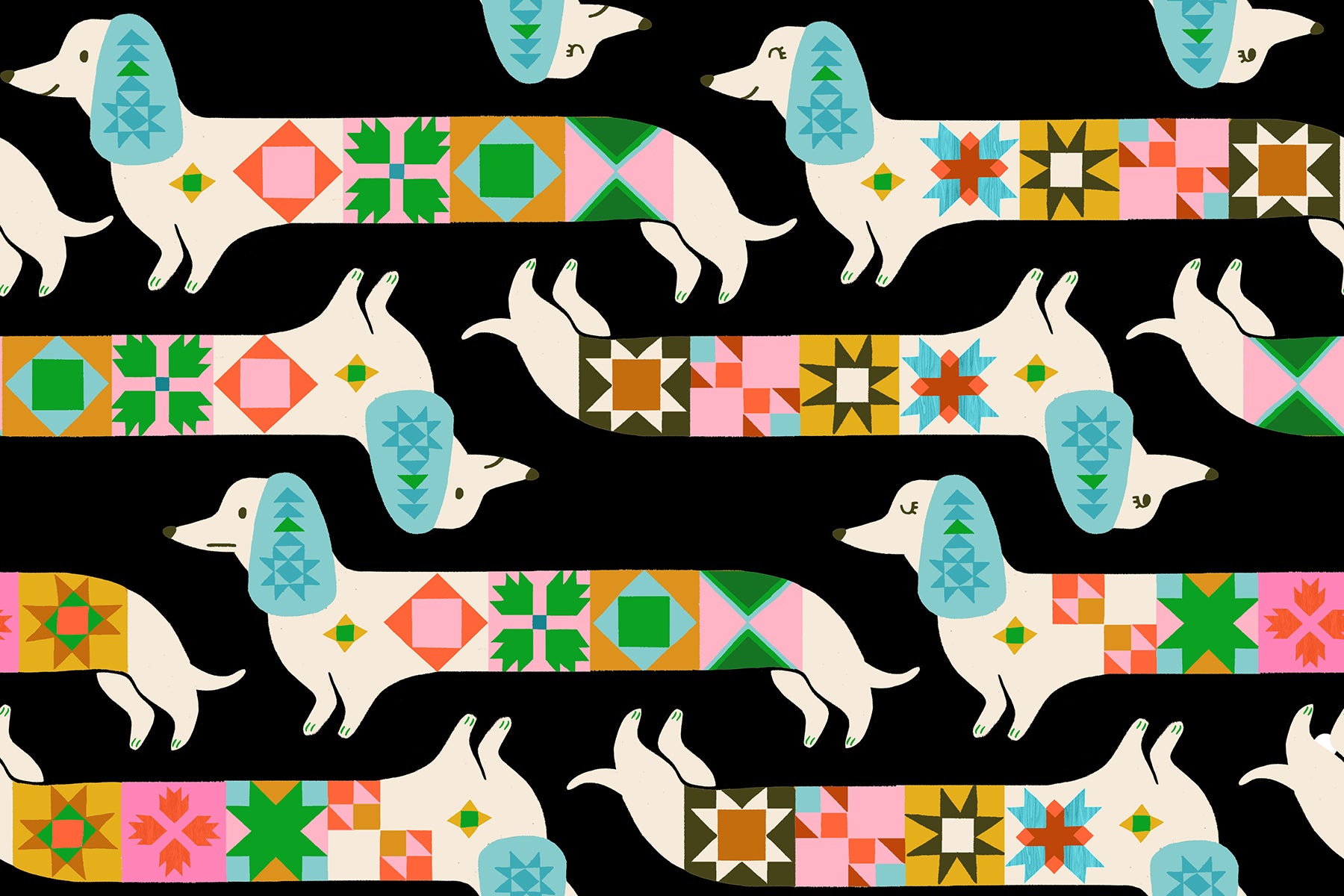 Quilty Dog in Soft Black - 1-800-Notion