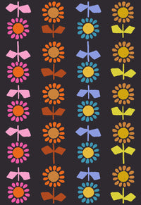 PREORDER - Daisy Stripe Black - Catnap CANVAS