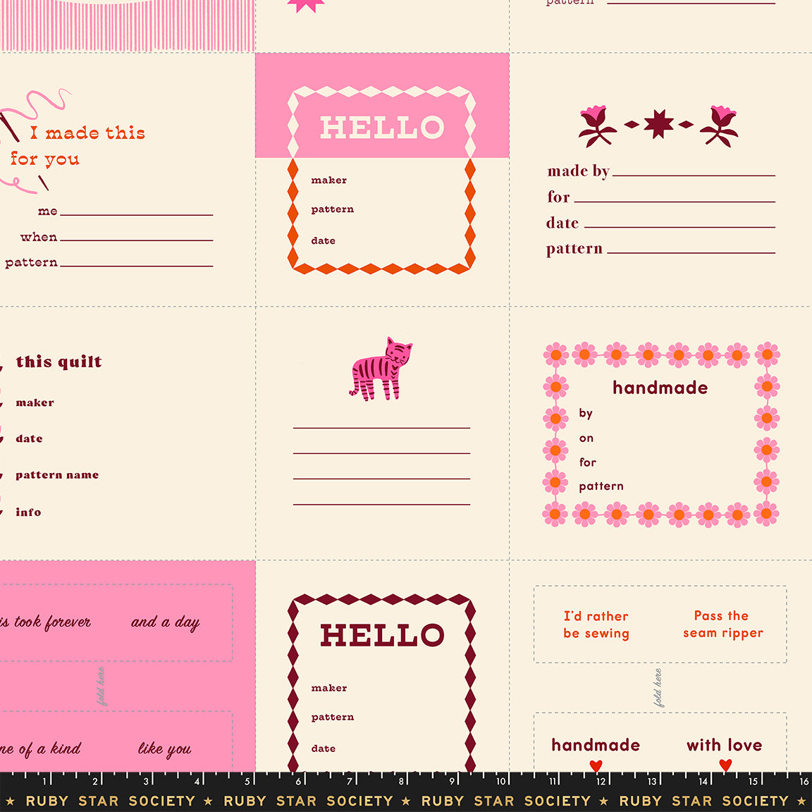 Thanks I Made it! Pink Panel - 1800 Calico