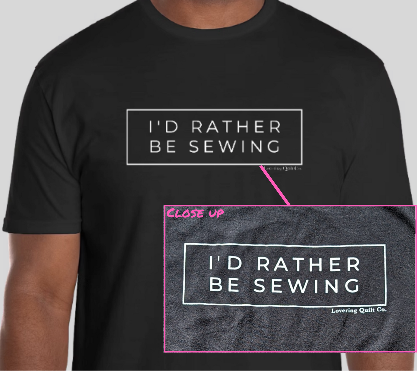 Rather Be Sewing Tee - Black