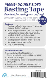 ByAnnieBasting Tape - 1/8" 2pk