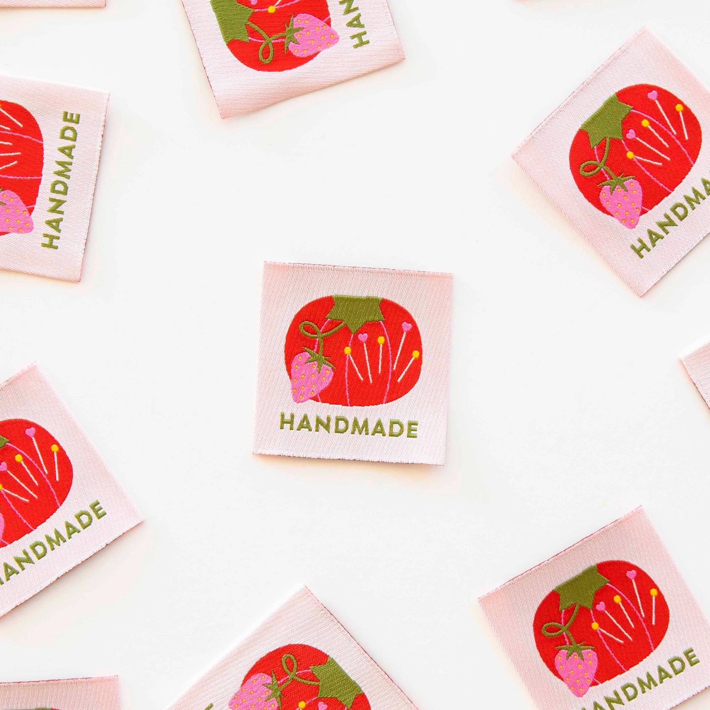 Tomato Pin Cushion Handmade Large Sewing Labels