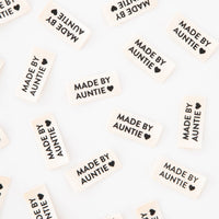 Made by Auntie Organic Cotton Sewing and Quilting Labels