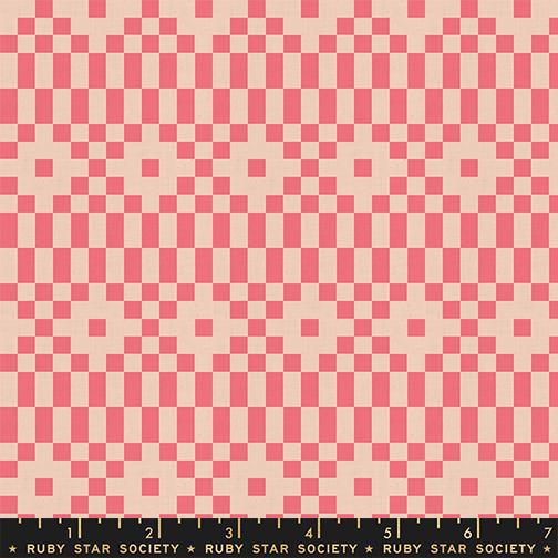 Bitmapped Neon Coral - Lofi Linens