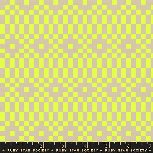 Bitmapped Neon Yellow - Lofi Linens