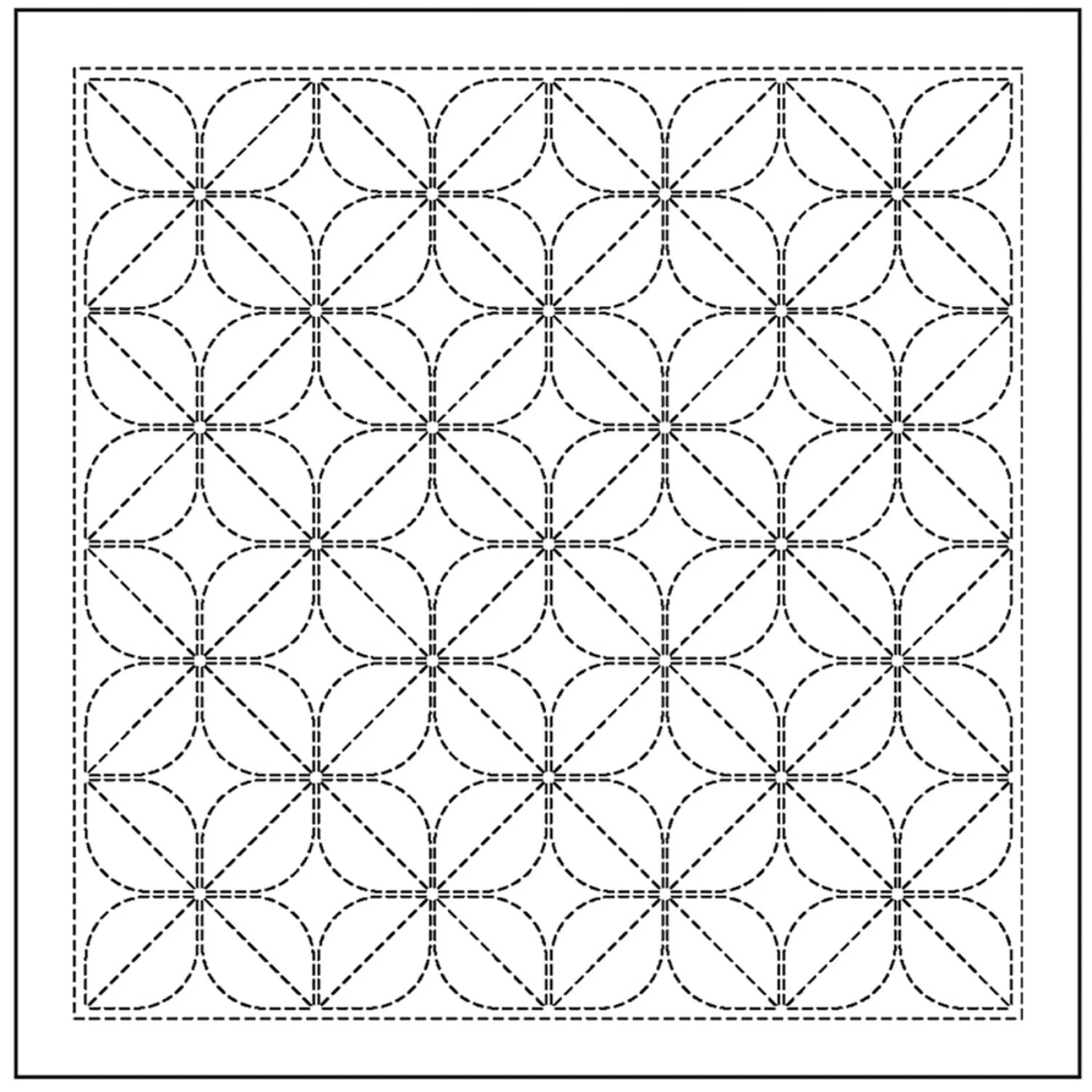 Sashiko Sampler Kamon White